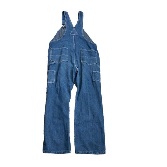 Big Smith Mens Size 42 X 32 Bib Denim Overalls Carpenter Farmer Workwear Blue - Picture 3 of 11